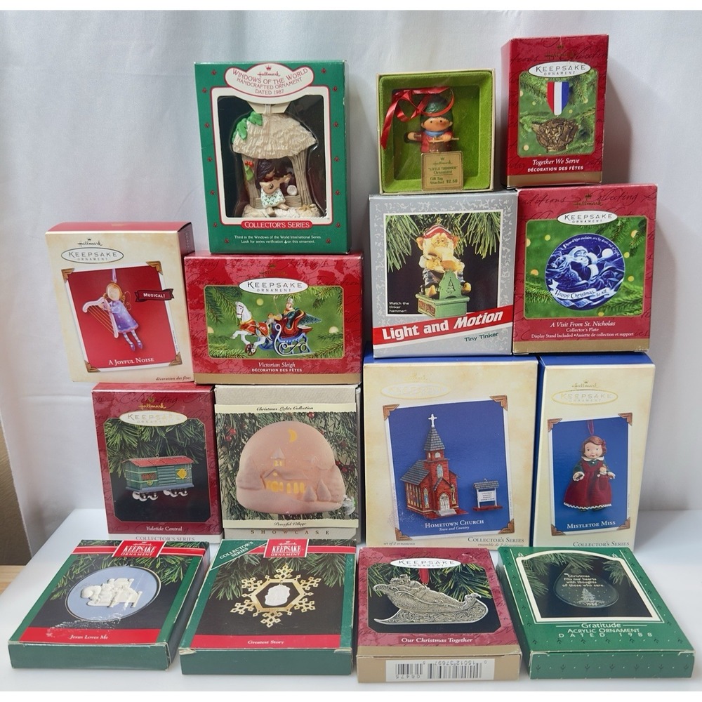Vintage Hallmark Keepsake Christmas Ornament Lot of 15 Collector Series 1987+